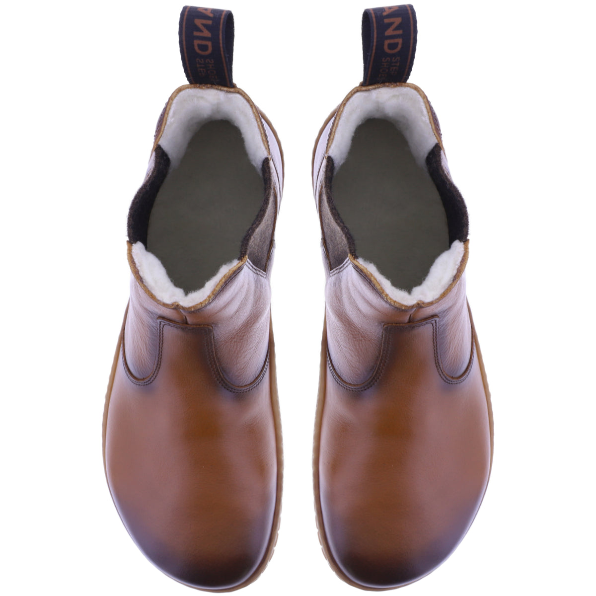 Grand Step Shoes | Kim Barefoot | Kastanie-Braun | Nappaleder mit Wollfutter | Damen Barfußschuhe