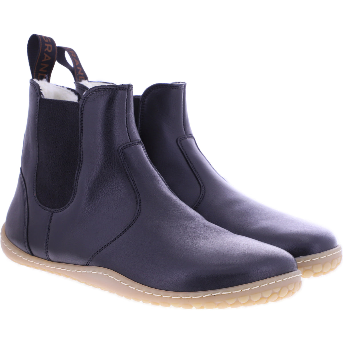 Grand Step Shoes | Kim Barefoot | Black-Schwarz | Nappaleder mit Wollfutter | Damen Barfußschuhe