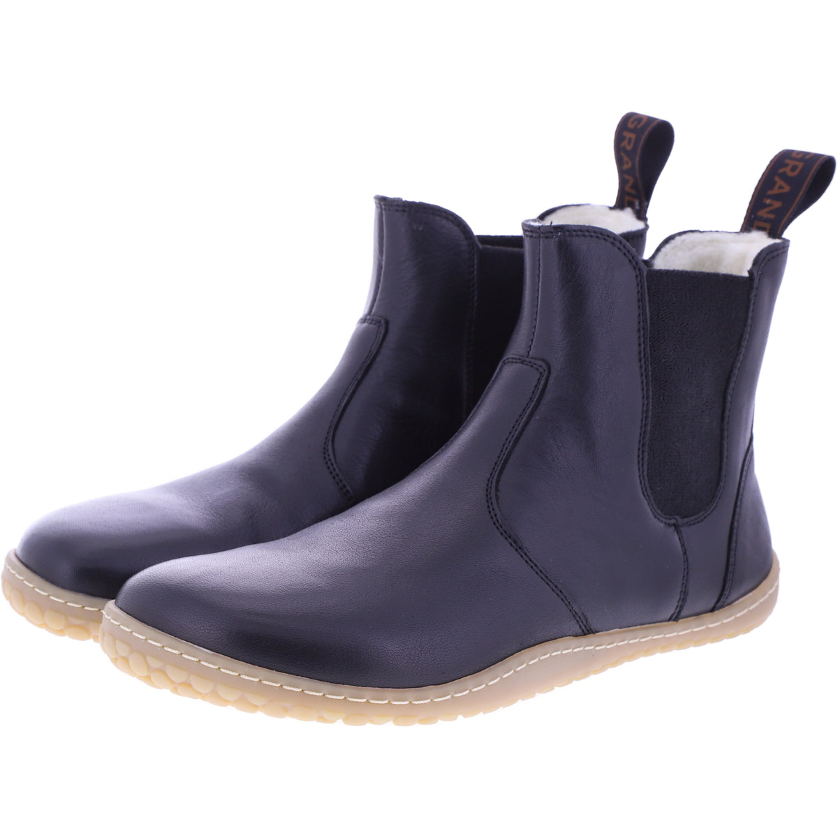 Grand Step Shoes | Kim Barefoot | Black-Schwarz | Nappaleder mit Wollfutter | Damen Barfußschuhe