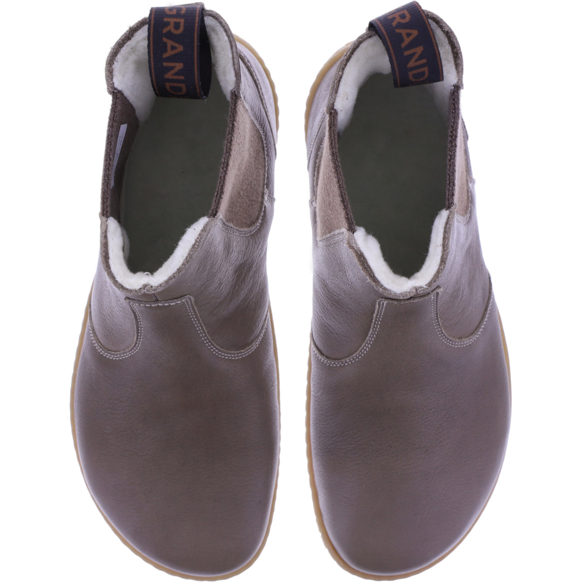 Grand Step Shoes | Kim Barefoot | Taupe | Nappaleder mit Wollfutter | Damen Barfußschuhe