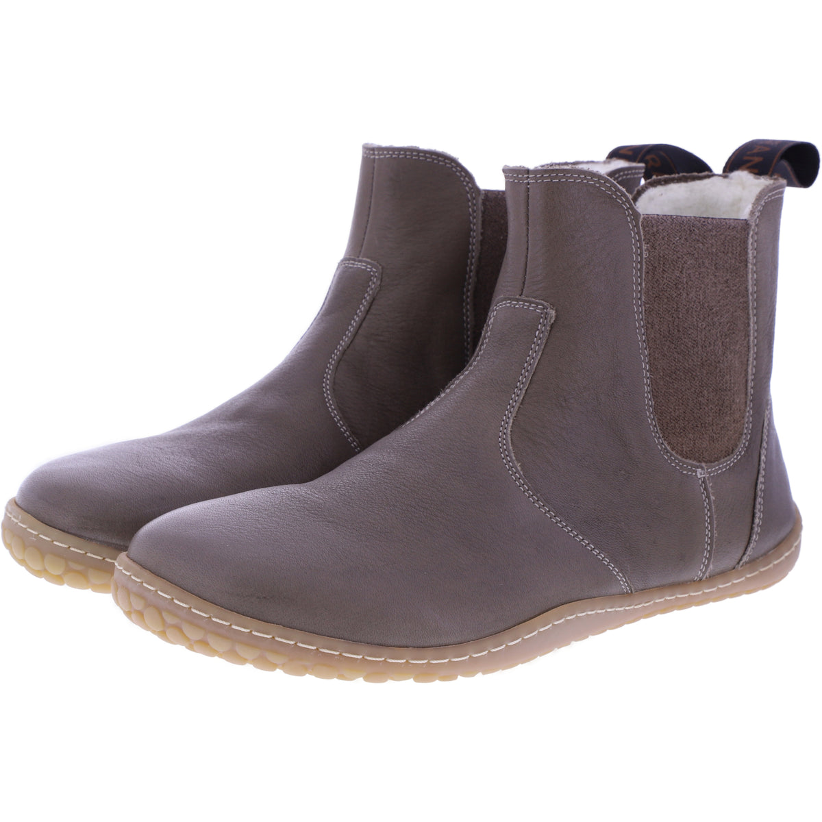 Grand Step Shoes | Kim Barefoot | Taupe | Nappaleder mit Wollfutter | Damen Barfußschuhe