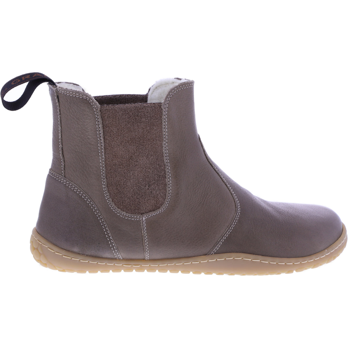 Grand Step Shoes | Kim Barefoot | Taupe | Nappaleder mit Wollfutter | Damen Barfußschuhe