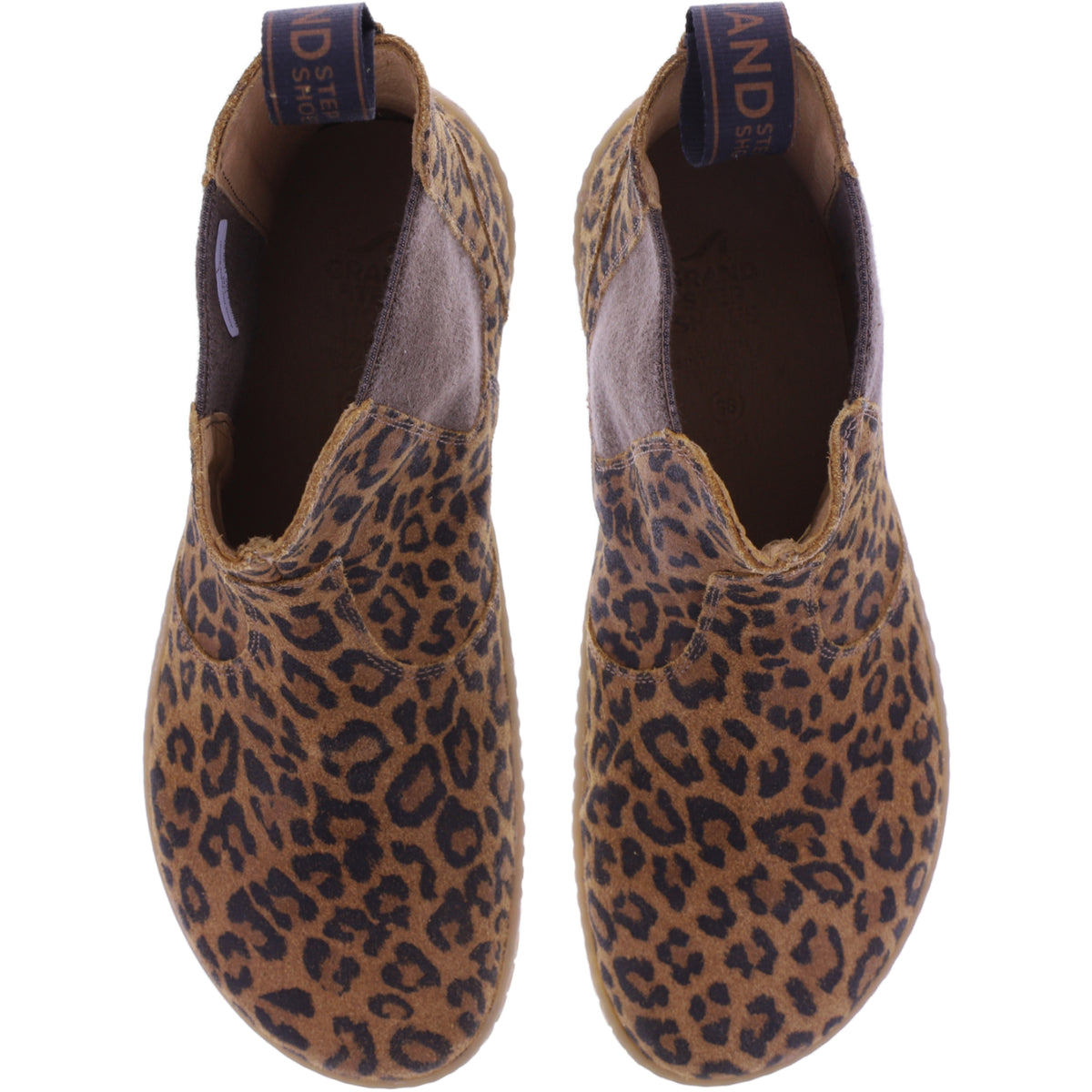 Grand Step Shoes | Kim Barefoot | Leo-Animal-Whisky | Veloursleder | Damen Barfußschuhe