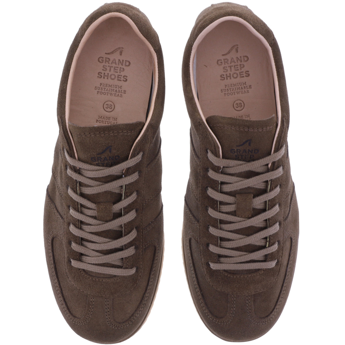 Grand Step Shoes | Zeno Sneaker | Taupe-Braun | Veloursleder | Damen Sneaker