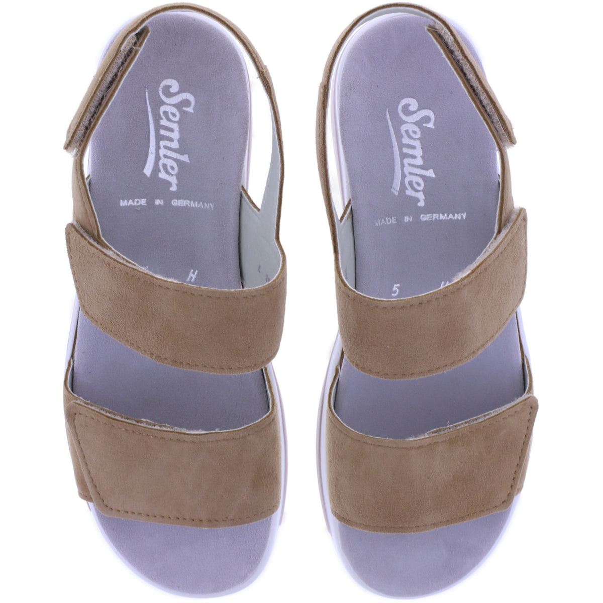 Semler | Hanna | Nuss-Braun | Nubukleder | Weite: H | H3015 | Damen Komfort-Sandalen