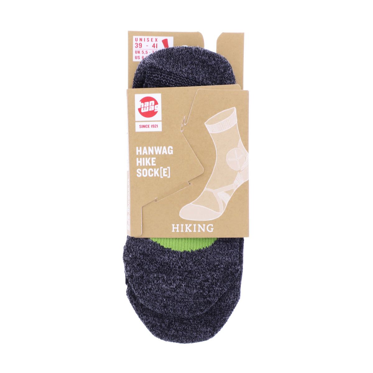 Hanwag / Wandersocken / Hanwag Hike Socken / Asphalt-Green / für Damen & Herren