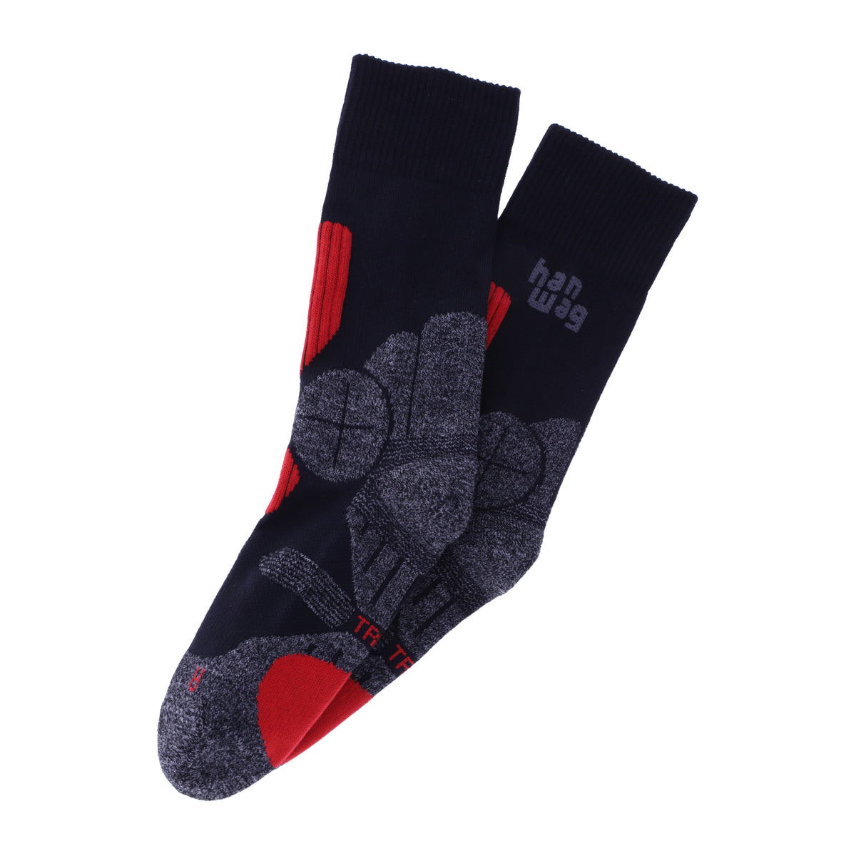 Hanwag / Wandersocken / Hanwag Trek Socken / Asphalt-Red / für Damen & Herren