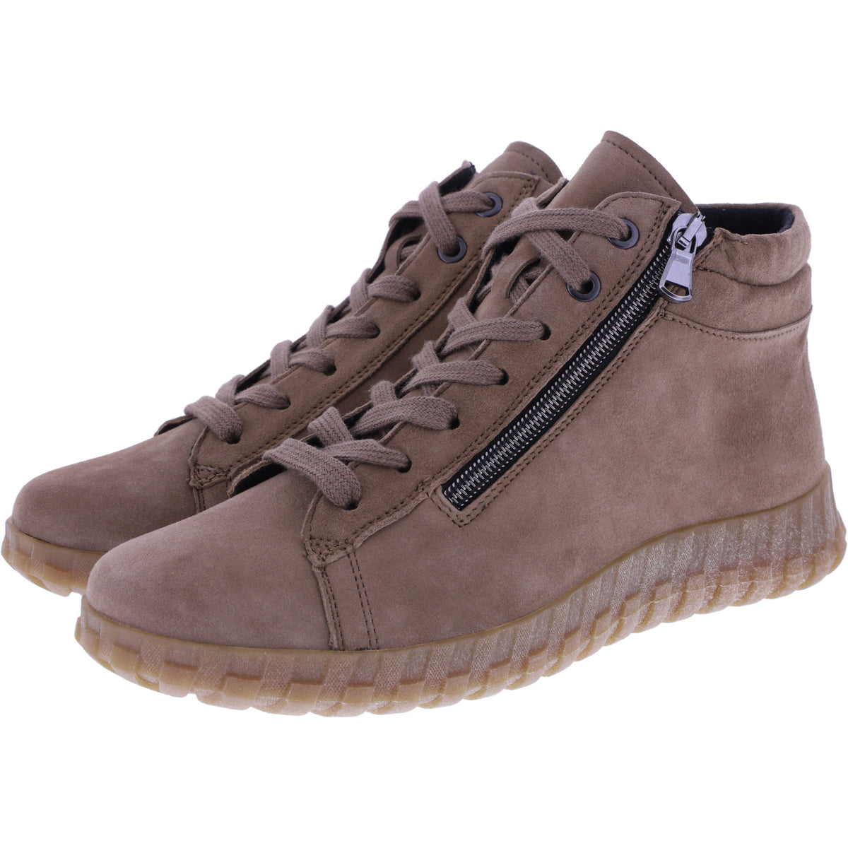 Semler | Jenny | Caramel-Braun | Samt-Nubukleder | Weite: H | J35163 | Damen Komfort-Booties