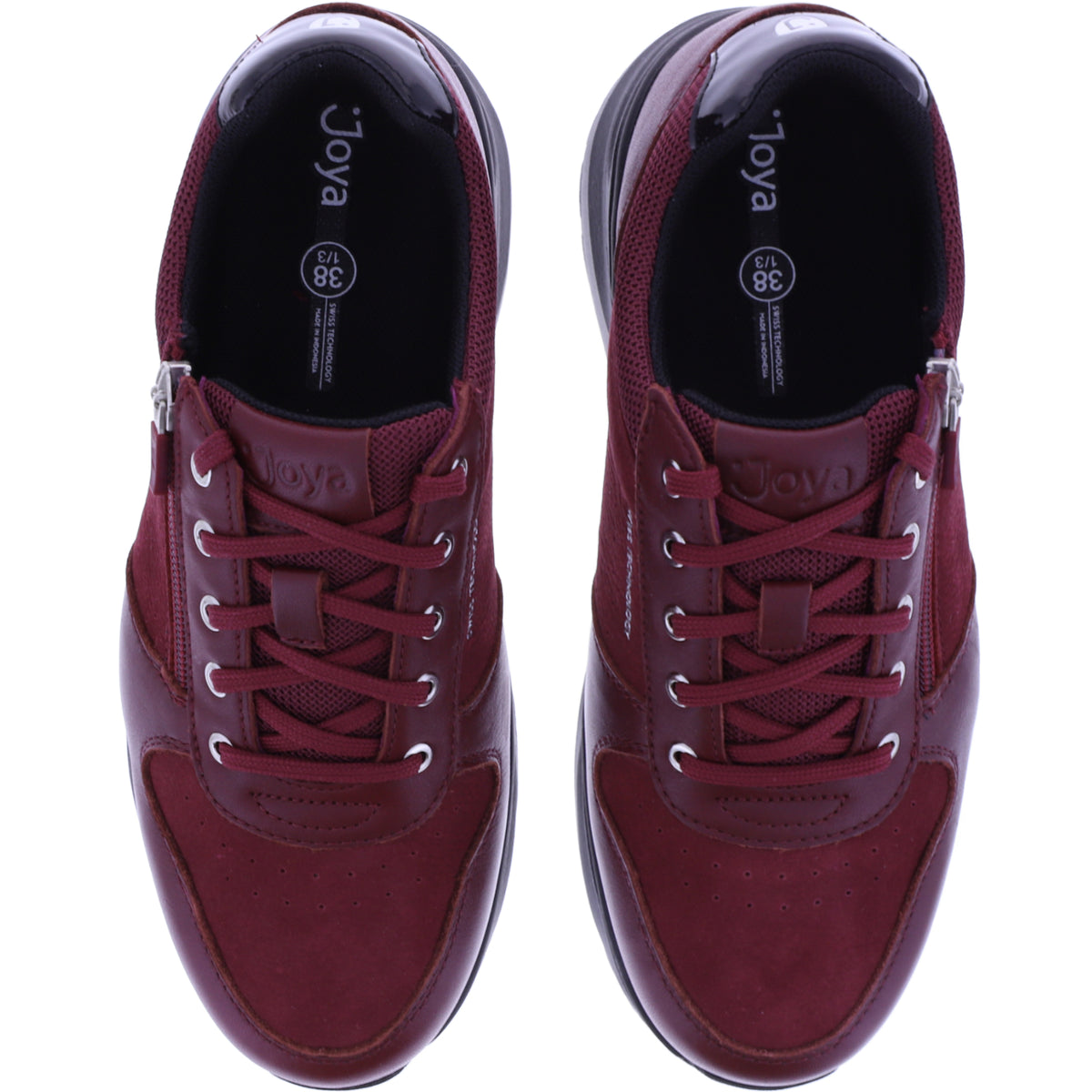 Joya | Dynamo Zip | Dunkelrot | Glattleder | Weite: H | JY066A | Damen Aktiv Schuhe