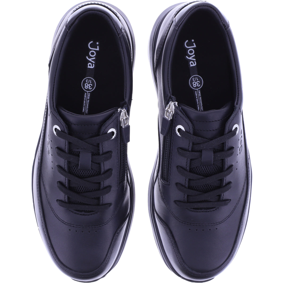 Joya | Venice Zip | Black-Schwarz | Leder | Weite: HK | JY067A | Damen Aktiv Schuhe