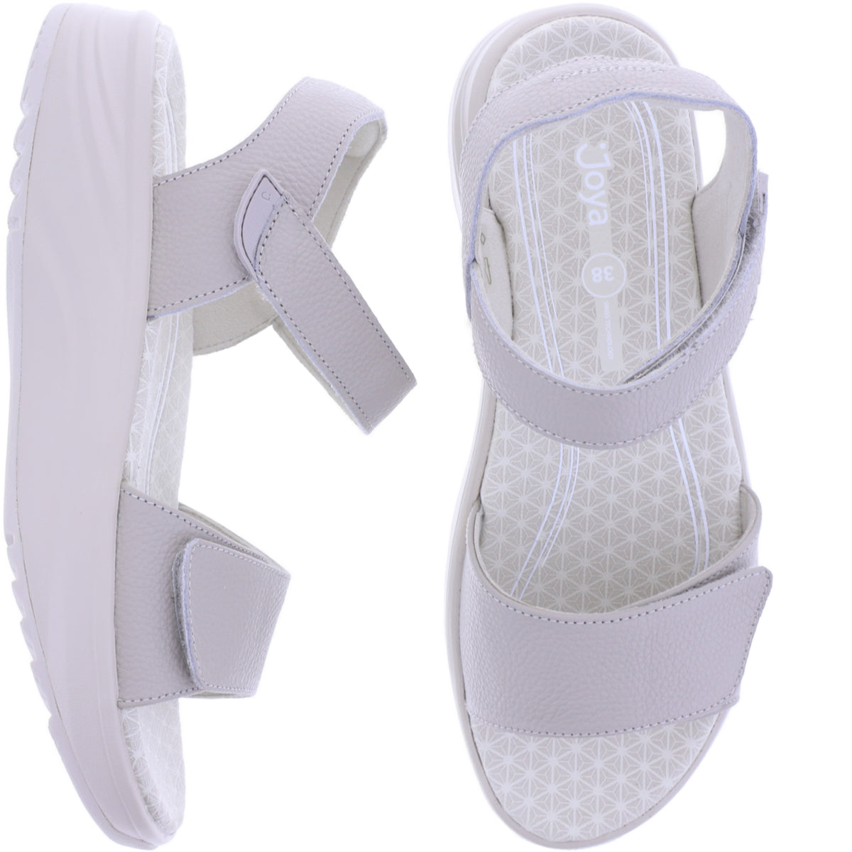 Joya | Flores | Light Beige | Premium Leder | Weite: H | JY076A | Damen Aktiv Sandalen