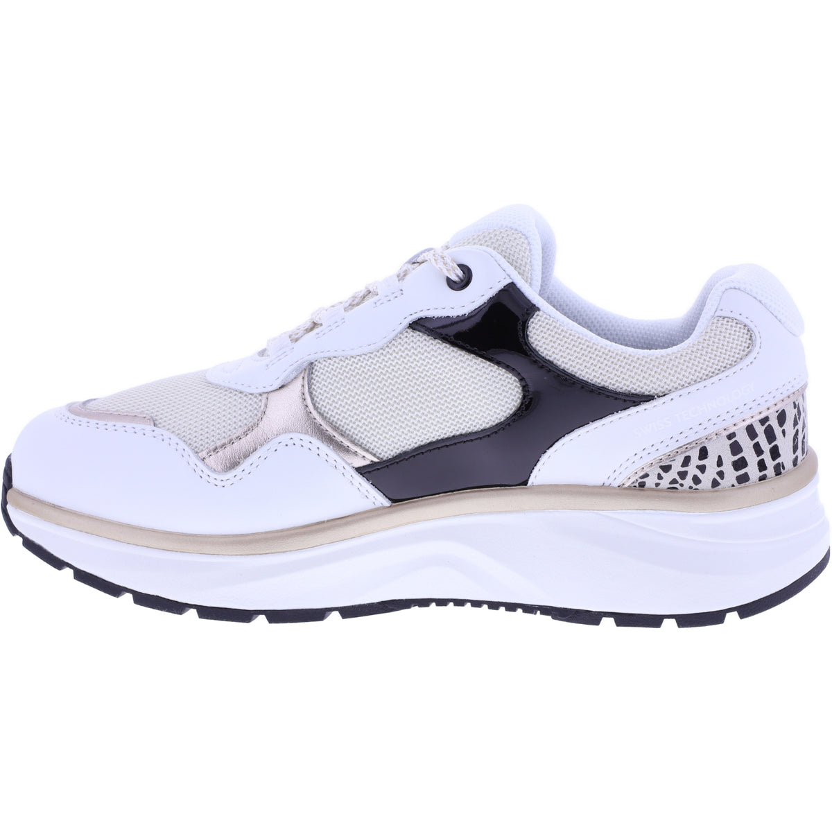 Joya | Tina III | White-Gold | Premiumleder-Textil | Weite: H | JY121A | Damen Aktiv Schuhe