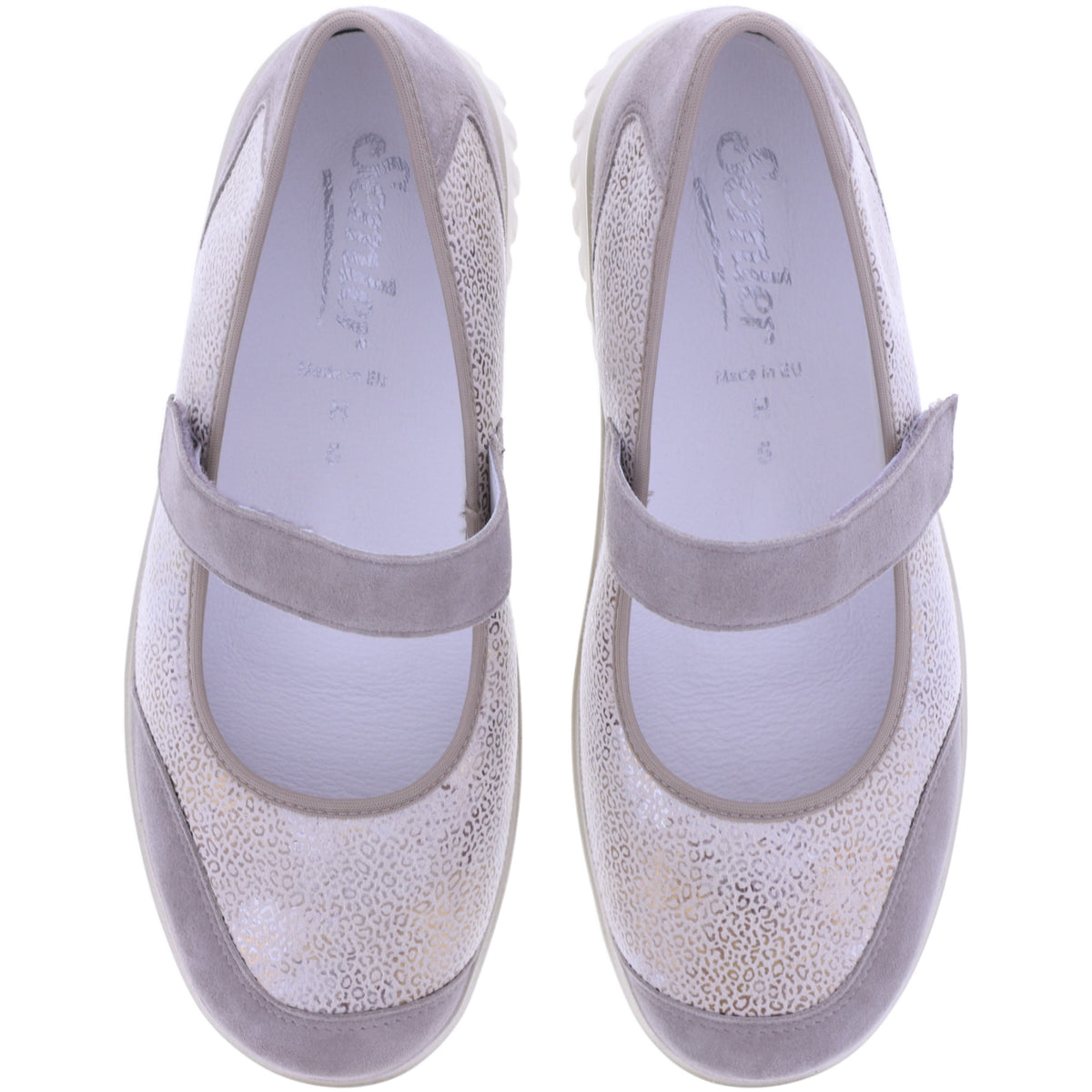Semler | Lena | Panna-Taupe | Nubukleder-Stretch | Weite: H | L5425 | Damen Komfort-Ballerinas