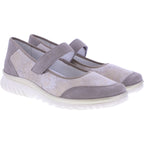 Semler | Lena | Panna-Taupe | Nubukleder-Stretch | Weite: H | L5425 | Damen Komfort-Ballerinas