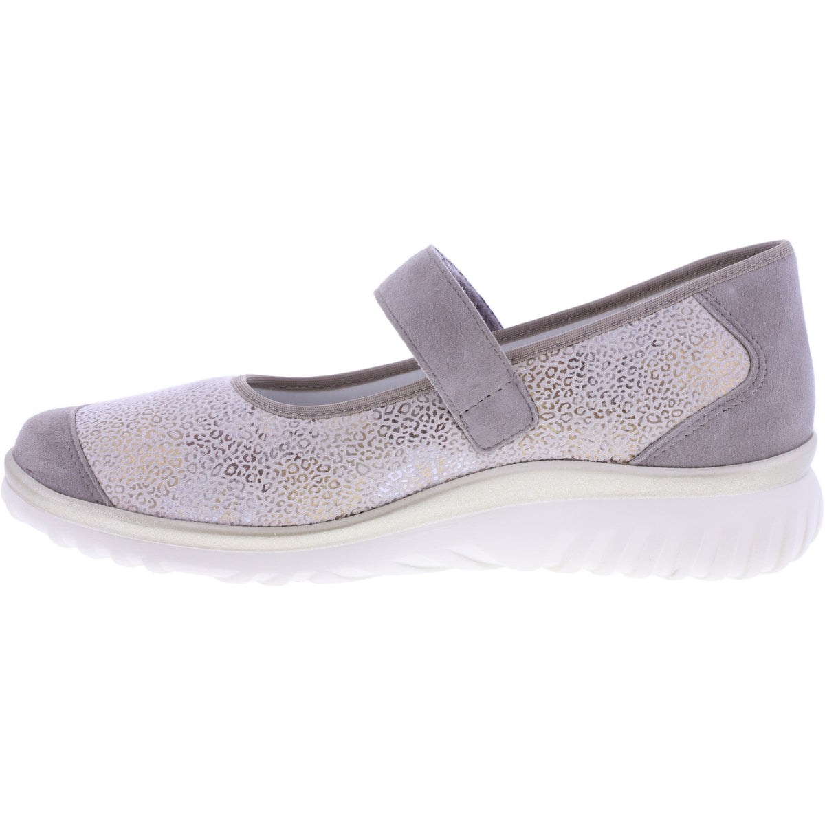Semler | Lena | Panna-Taupe | Nubukleder-Stretch | Weite: H | L5425 | Damen Komfort-Ballerinas