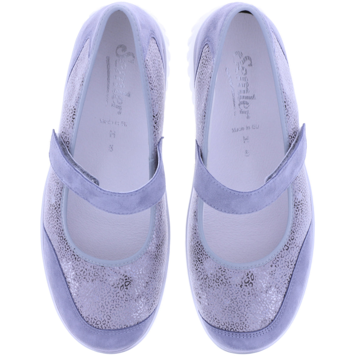 Semler | Lena | Sky-Blau | Nubukleder-Stretch | Weite: H | L5425 | Damen Komfort-Ballerinas