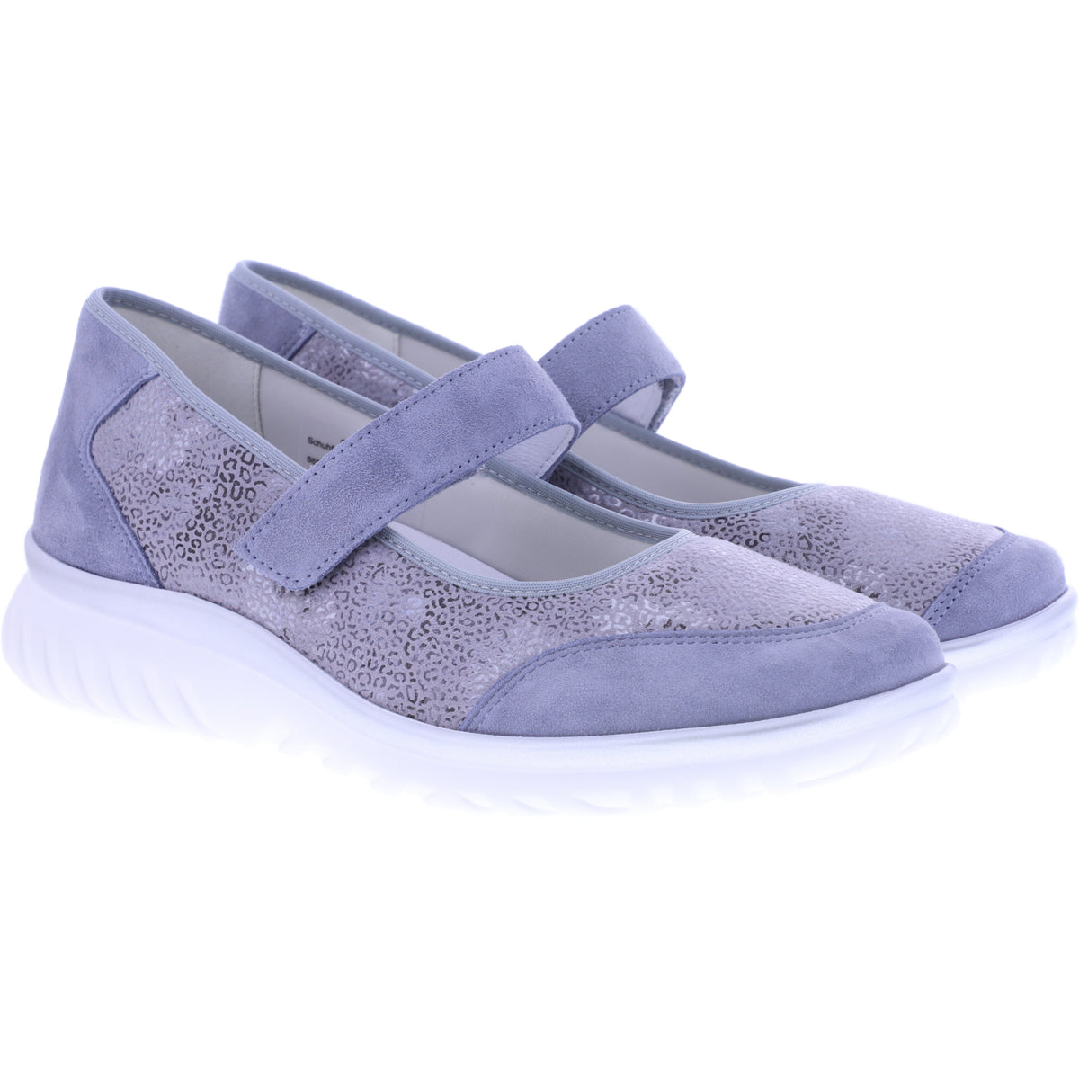 Semler | Lena | Sky-Blau | Nubukleder-Stretch | Weite: H | L5425 | Damen Komfort-Ballerinas
