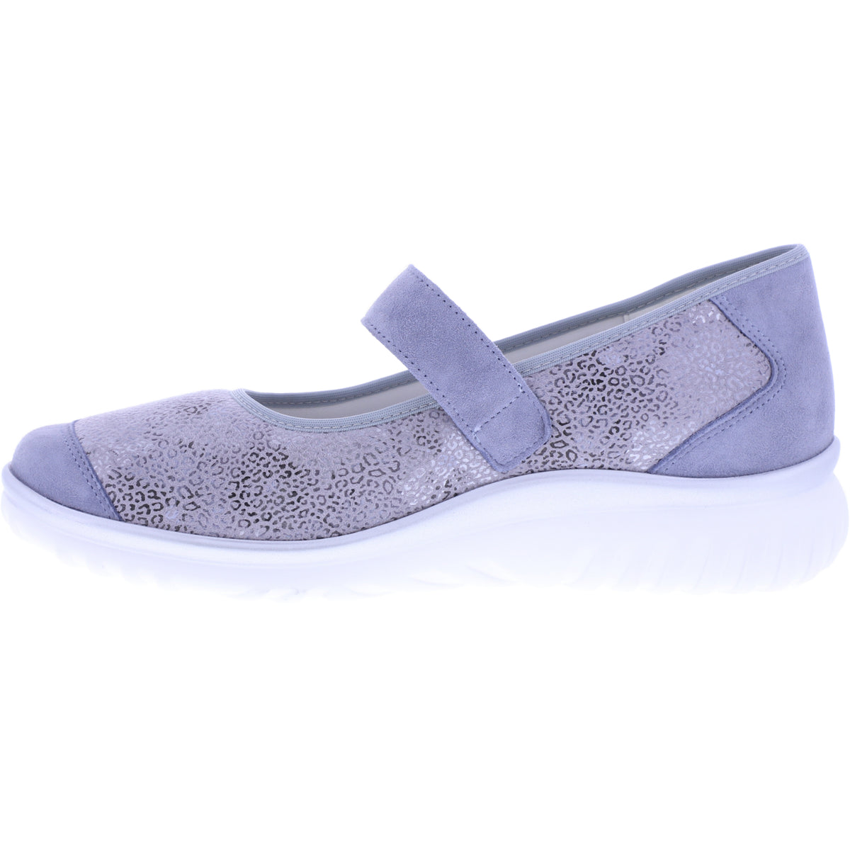 Semler | Lena | Sky-Blau | Nubukleder-Stretch | Weite: H | L5425 | Damen Komfort-Ballerinas