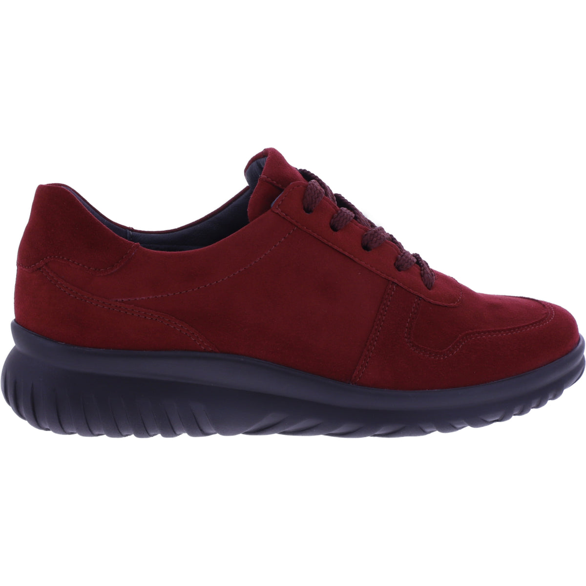 Semler | Lena | Chianti-Rot | Samt-Nubukleder | Weite: H | L5445 | Damen Komfort Schnürer