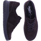 Semler | Lena | Espresso | Samt-Nubukleder | Weite: H | L5445 | Damen Komfort Schnürer