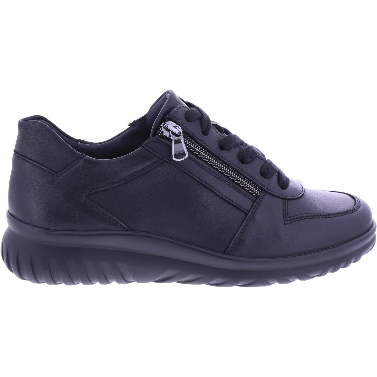 Semler | Larissa | Schwarz | Soft-Nappaleder | Weite: K | L8235 | Damen Komfort-Schnürer