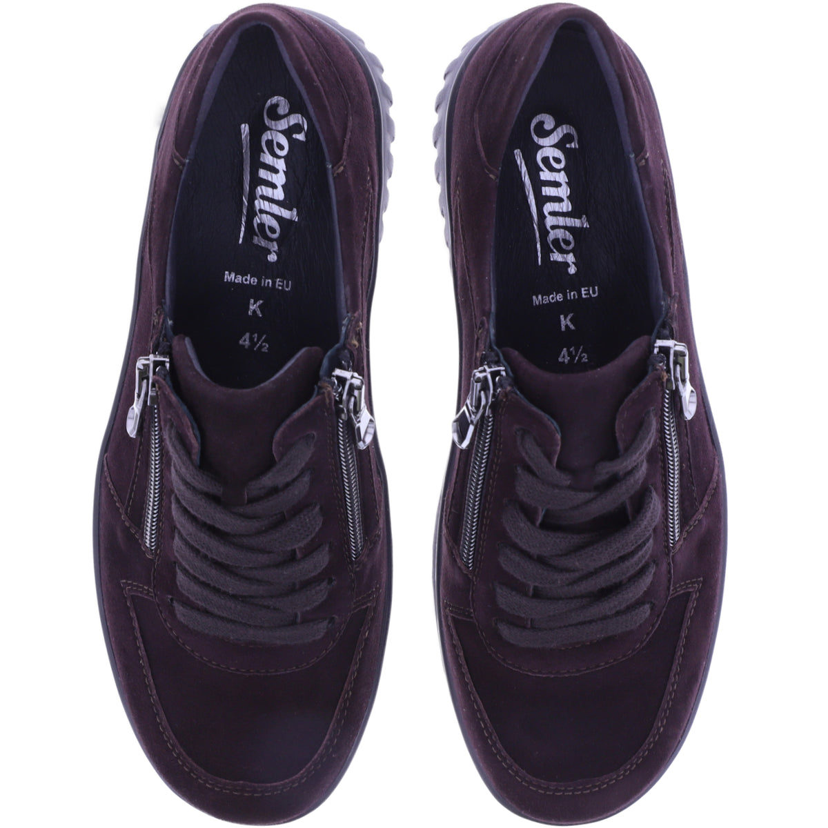 Semler | Larissa | Espresso | Samt-Nubukleder | Weite: K | L8235 | Damen Komfort-Schnürer