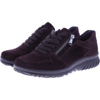 Semler | Larissa | Espresso | Samt-Nubukleder | Weite: K | L8235 | Damen Komfort-Schnürer
