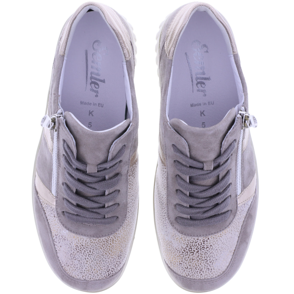 Semler | Larissa | Panna-Düne | Nubukleder-Stretch | Weite: K | L8315 | Damen Komfort-Schnürer