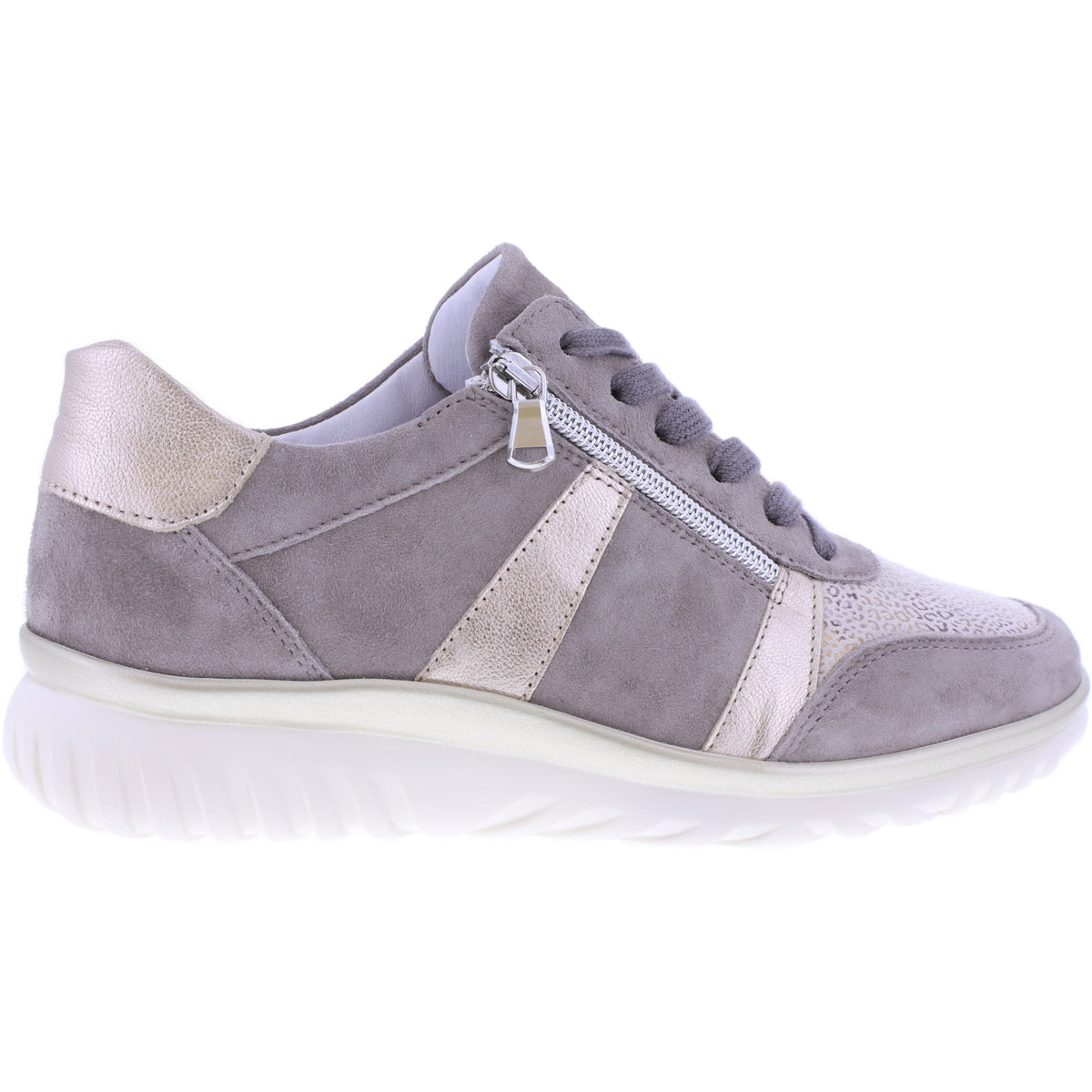 Semler | Larissa | Panna-Düne | Nubukleder-Stretch | Weite: K | L8315 | Damen Komfort-Schnürer