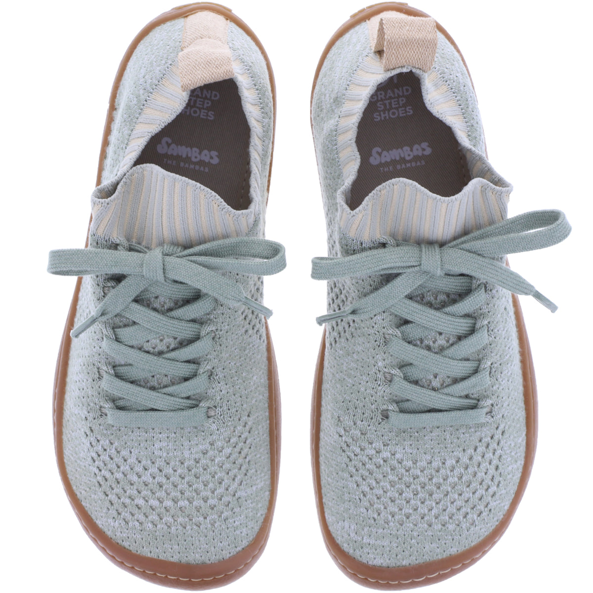 Grand Step Shoes | Essence Barefoot | Green-Grün | Knit | Damen Barfußschuhe