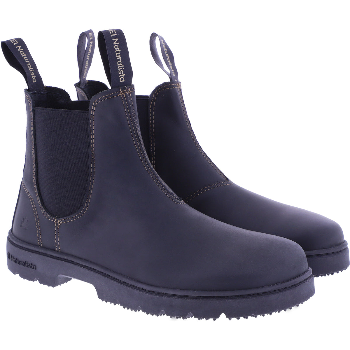 El Naturalista | Nomada | N5262 | Schwarz Nubukleder | Unisex Barfuß-Chelsea-Boots
