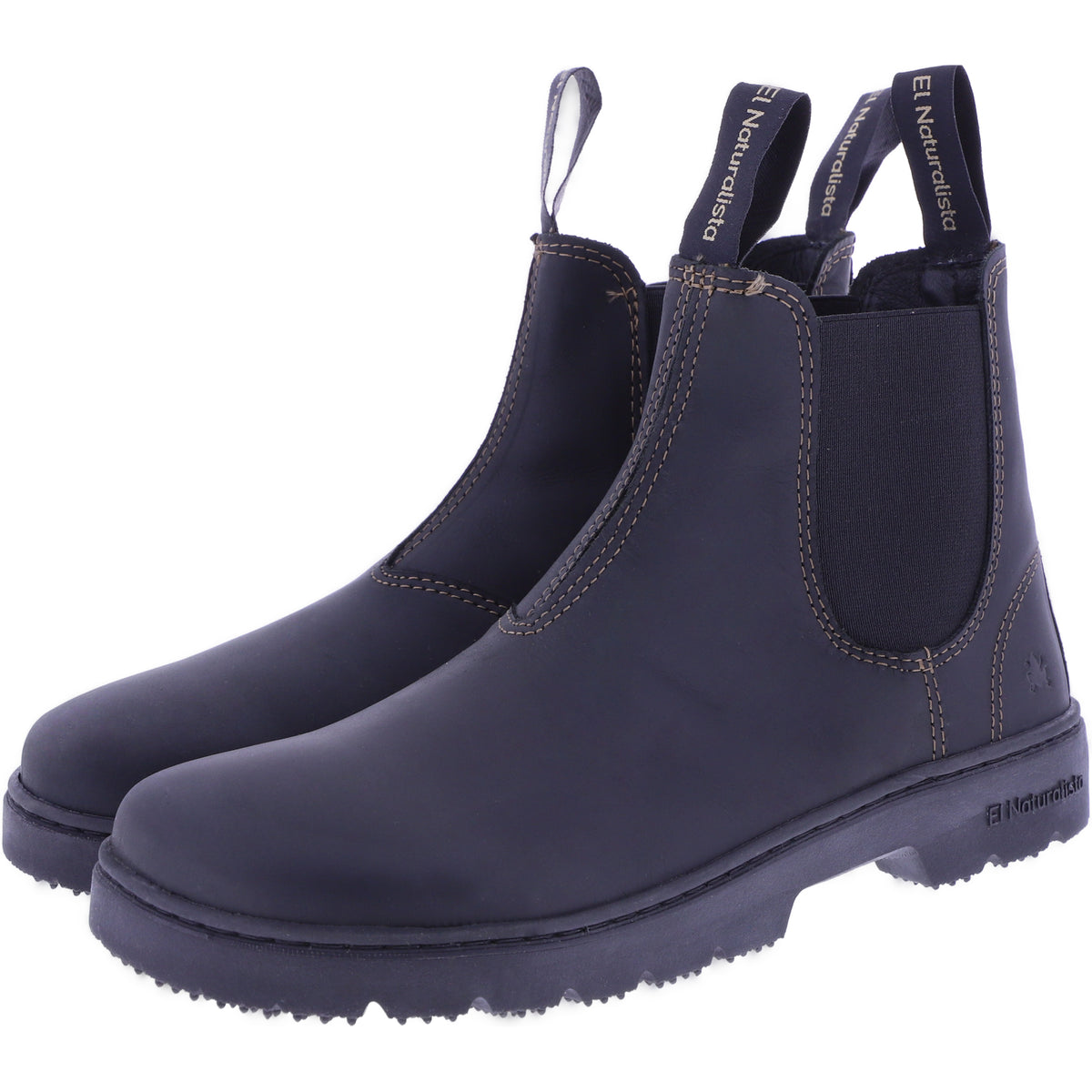 El Naturalista | Nomada | N5262 | Schwarz Nubukleder | Unisex Barfuß-Chelsea-Boots