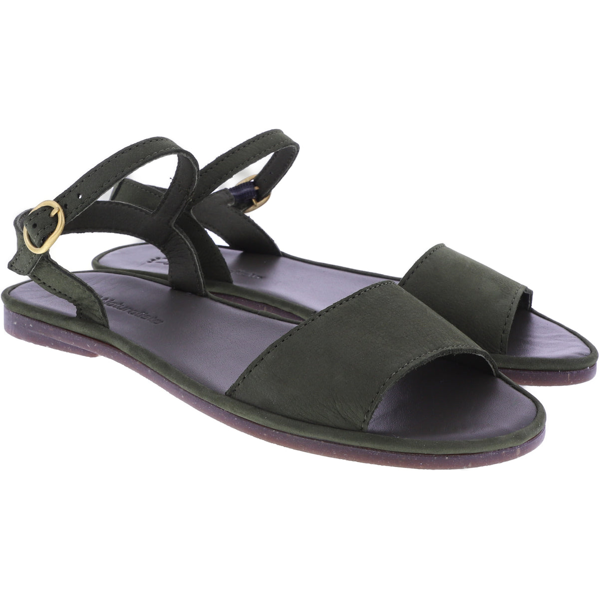El Naturalista | Tulip | N5693 | Kaki-Olive Nubukleder | Damen Barfußsandalen