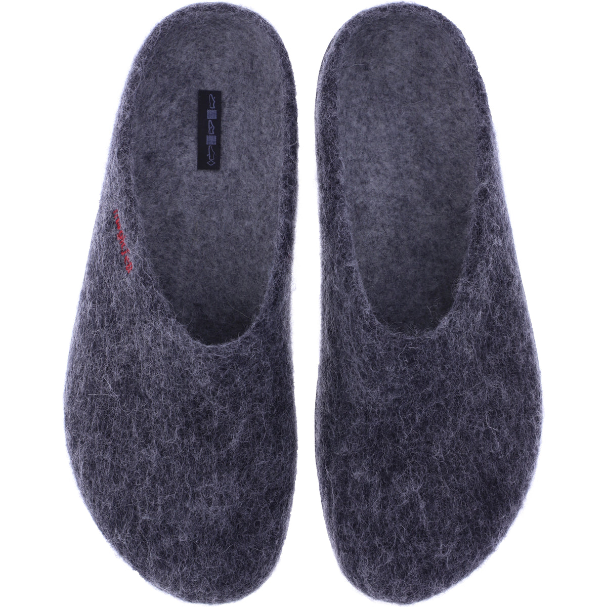Magicfelt / Modell: PO-736 / Hausschuhe / Merinowolle / Gummisohle / Anthrazit - Unisex Clogs