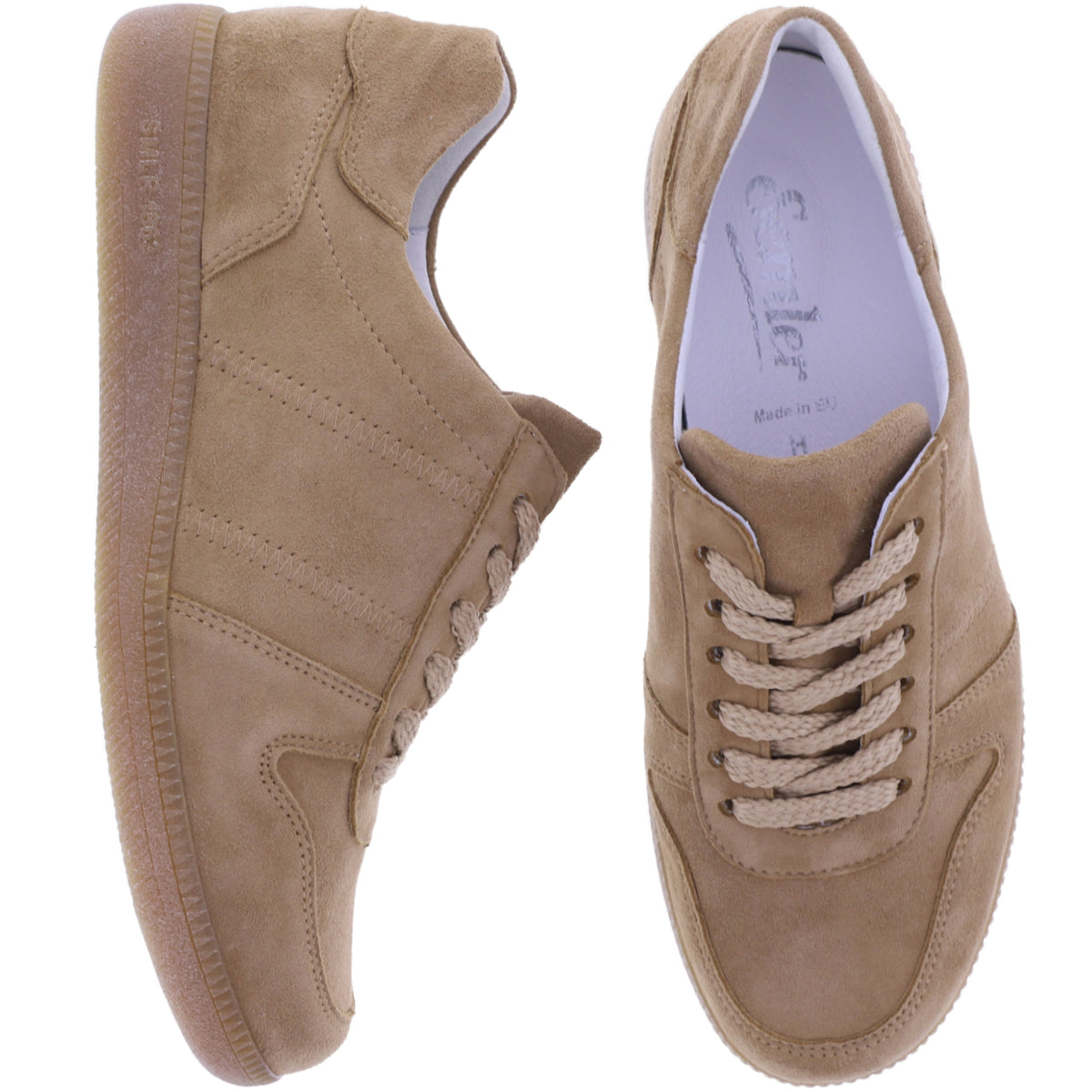 Semler | Steffi | Nuss-Braun | Samt-Nubukleder | Weite: H | S4066 | Damen Komfort-Schnürer