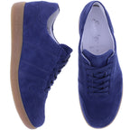 Semler | Steffi | Denim-Dunkelblau | Samt-Nubukleder | Weite: H | S4066 | Damen Komfort-Schnürer