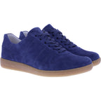 Semler | Steffi | Denim-Dunkelblau | Samt-Nubukleder | Weite: H | S4066 | Damen Komfort-Schnürer