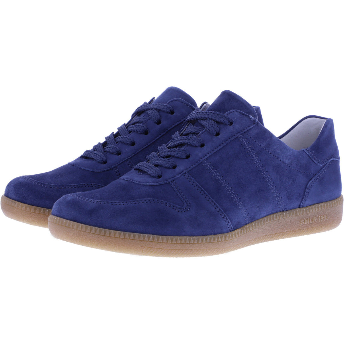 Semler | Steffi | Denim-Dunkelblau | Samt-Nubukleder | Weite: H | S4066 | Damen Komfort-Schnürer