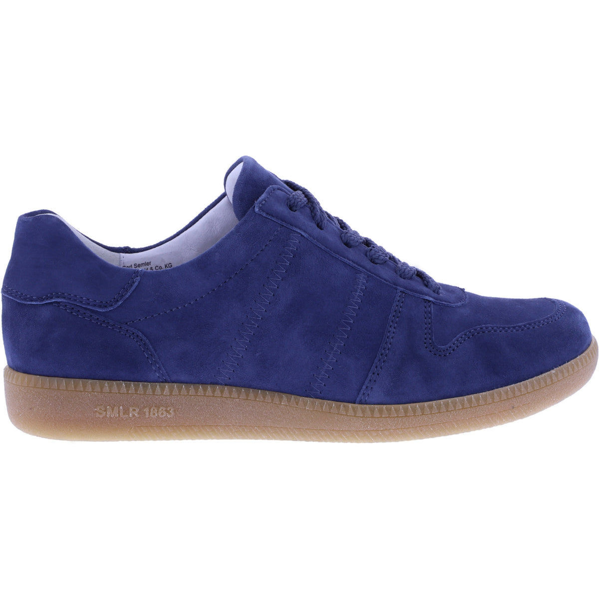 Semler | Steffi | Denim-Dunkelblau | Samt-Nubukleder | Weite: H | S4066 | Damen Komfort-Schnürer