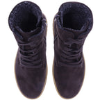 Semler | Sina | Espresso-Braun | Samt-Nubukleder | Weite: H | S50165 | Damen Komfort-Stiefelette