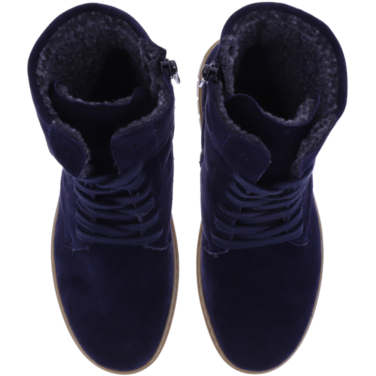 Semler | Sina | Midnightblue-Dunkelblau | Samt-Nubukleder | Weite: H | S50165 | Damen Komfort-Bootie