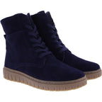 Semler | Sina | Midnightblue-Dunkelblau | Samt-Nubukleder | Weite: H | S50165 | Damen Komfort-Bootie