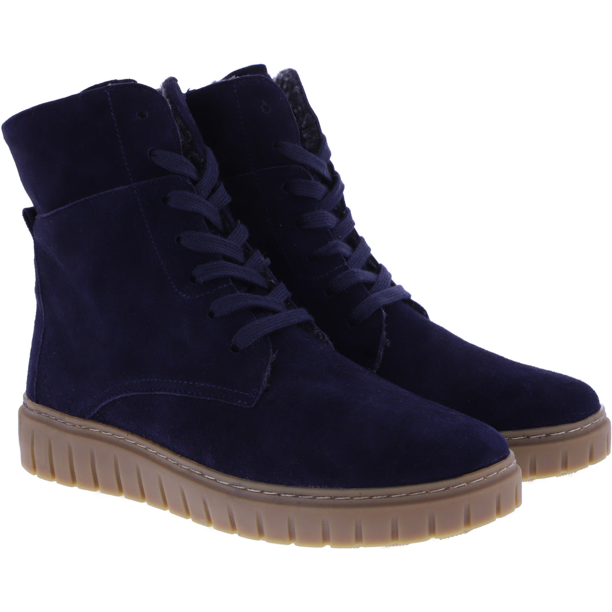Semler | Sina | Midnightblue-Dunkelblau | Samt-Nubukleder | Weite: H | S50165 | Damen Komfort-Bootie