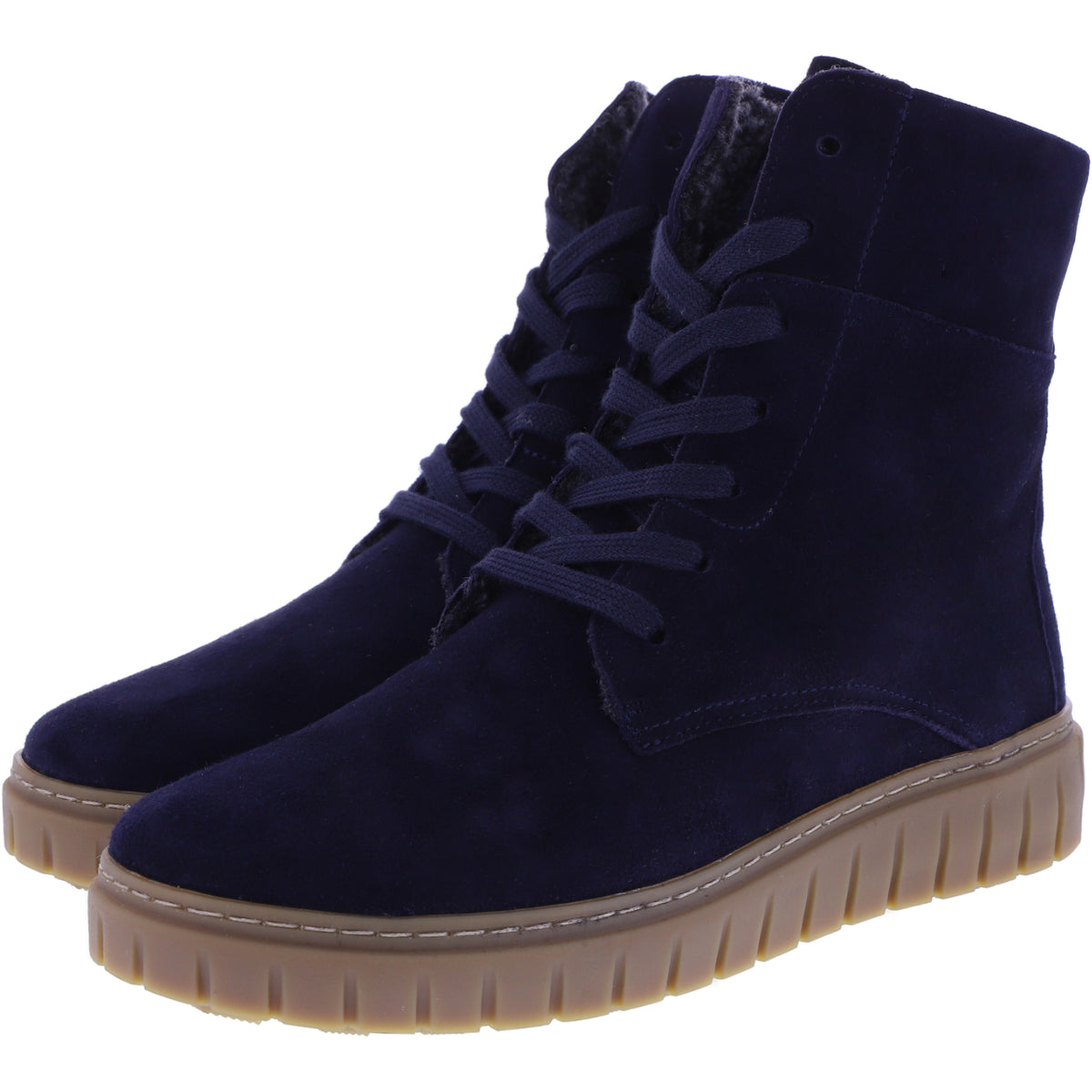 Semler | Sina | Midnightblue-Dunkelblau | Samt-Nubukleder | Weite: H | S50165 | Damen Komfort-Bootie