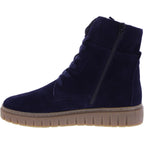 Semler | Sina | Midnightblue-Dunkelblau | Samt-Nubukleder | Weite: H | S50165 | Damen Komfort-Bootie