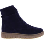 Semler | Sina | Midnightblue-Dunkelblau | Samt-Nubukleder | Weite: H | S50165 | Damen Komfort-Bootie