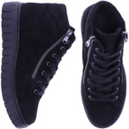 Semler | Sina | Schwarz-Samt | Samt-Nubukleder | Weite: H | S50563 | Damen Komfort-Booties