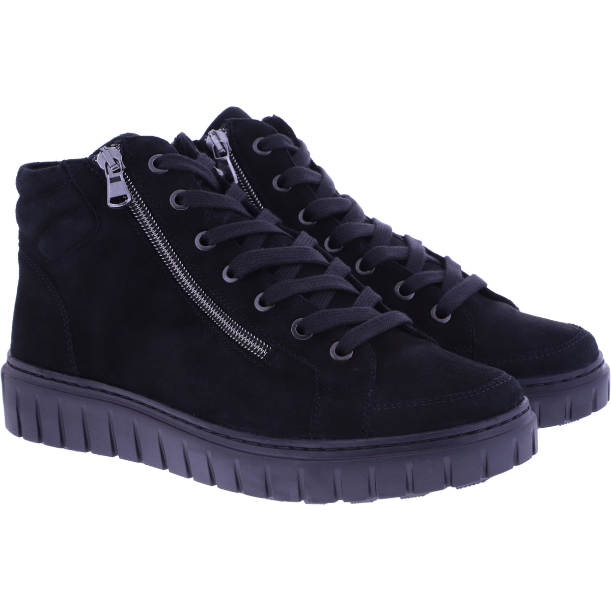 Semler | Sina | Schwarz-Samt | Samt-Nubukleder | Weite: H | S50563 | Damen Komfort-Booties