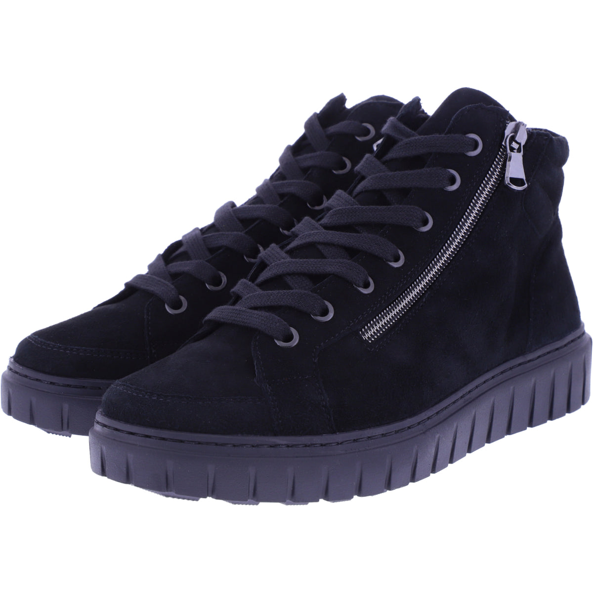 Semler | Sina | Schwarz-Samt | Samt-Nubukleder | Weite: H | S50563 | Damen Komfort-Booties