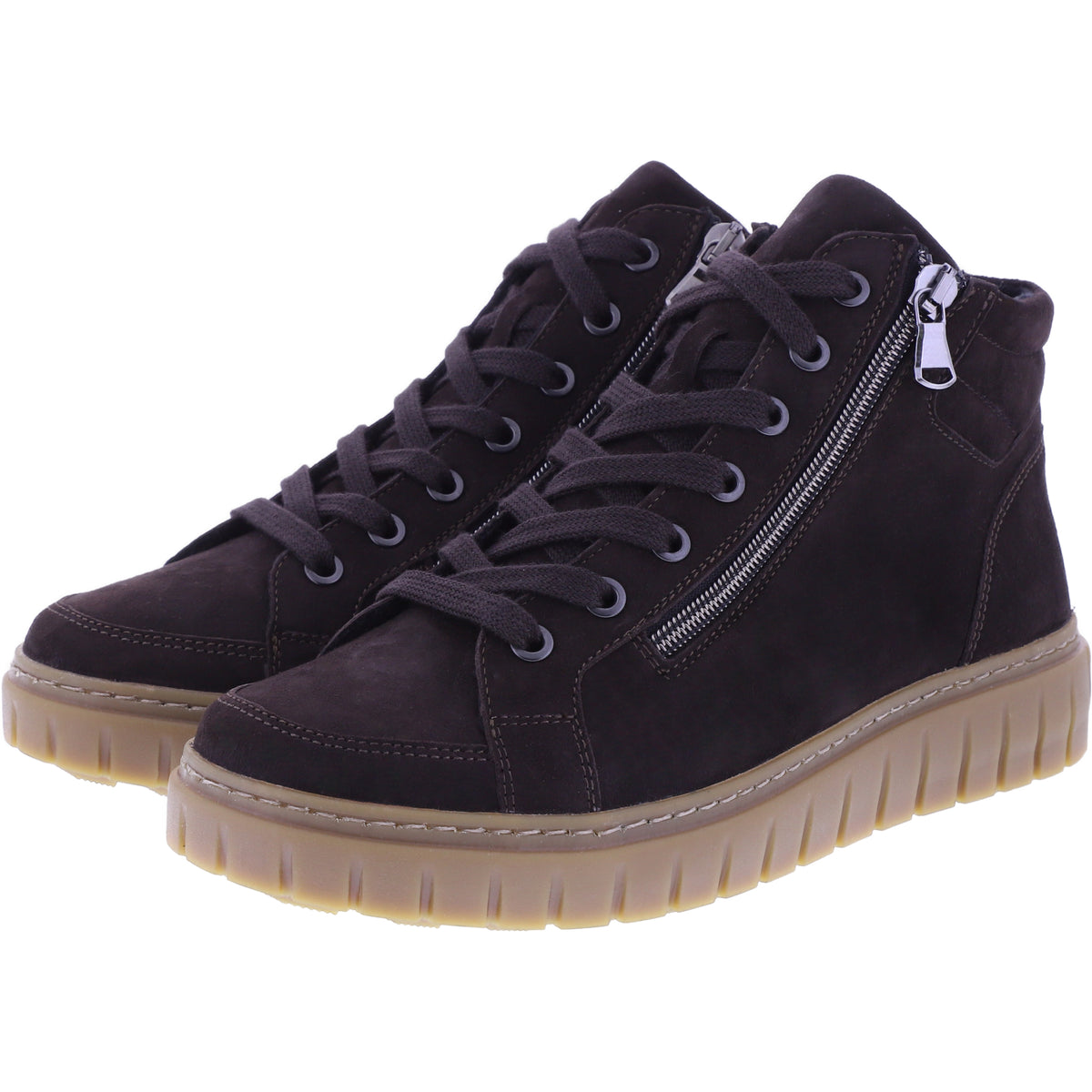 Semler | Sina | Espresso-Braun | Samt-Nubukleder | Weite: H | S50563 | Damen Komfort-Booties